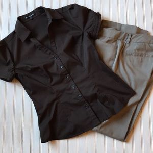 Express Design Studio brown button down